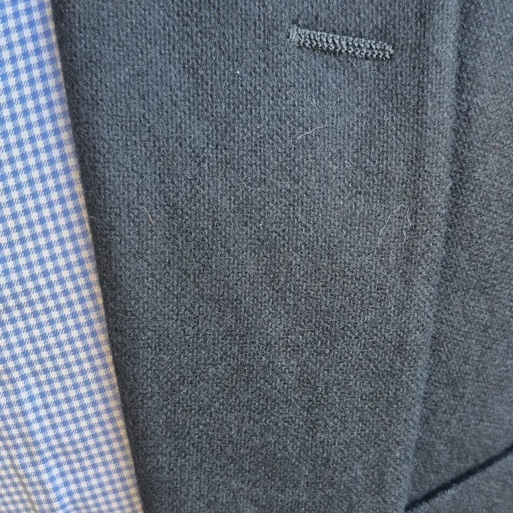 BULLOCK & JONES Black Weave Cashmere Sz 46 R Mens Sport Coat Blazer VTG‎